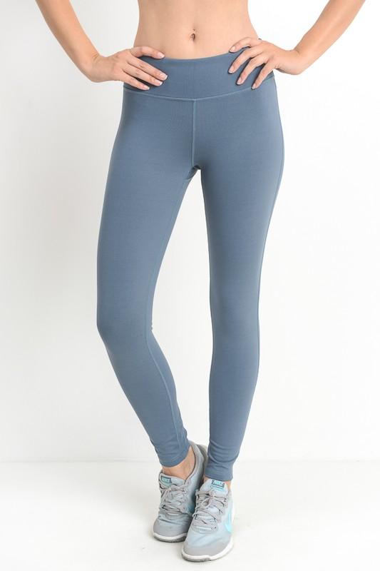 Active Hearts - Criss Cross Cut Out Accent Active Leggings in Light Teal