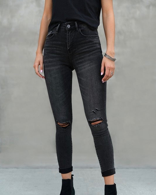 shophearts, skinny jeans, high rise skinny jeans, faded dark jeans