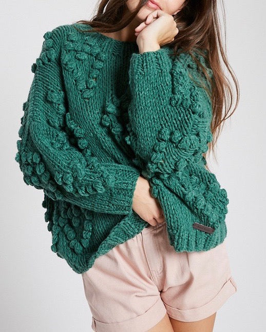 Heart On My Sleeves Handmade Relaxed Open Knit Knitted Sweater in