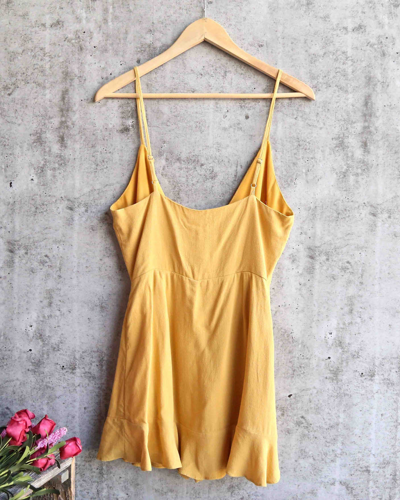 Honey Belle - Soft Rayon Wrap Dress in Gold