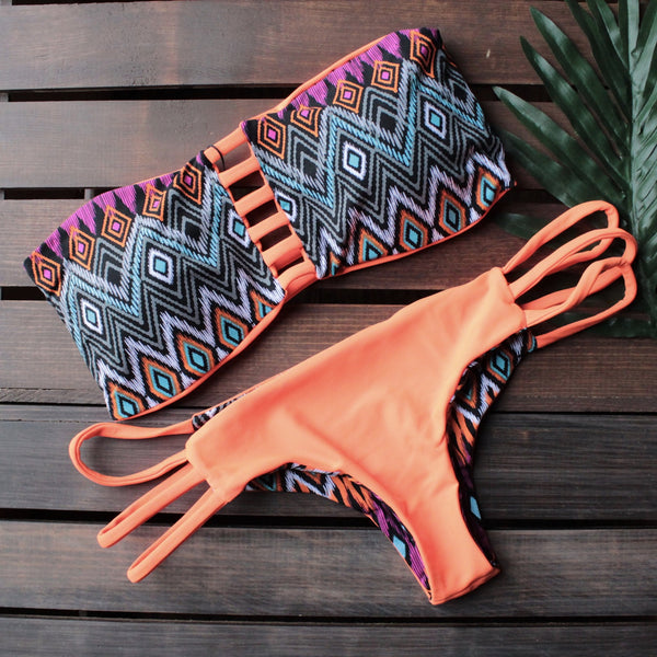 khongboon swimwear - safi handmade two-piece bikini with reversible brazilian-cut bottom - shophearts - 2