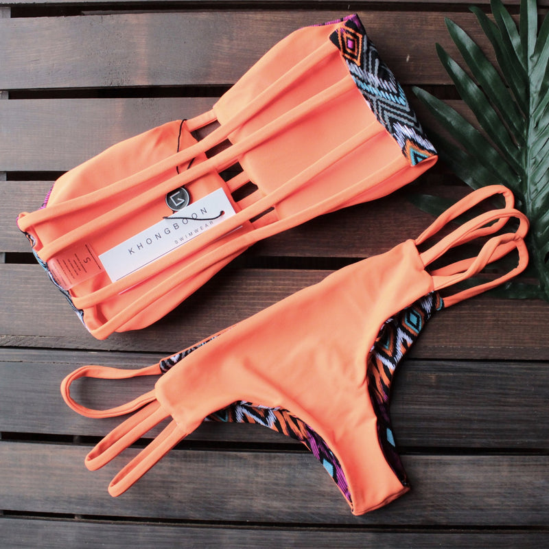 khongboon swimwear - safi handmade two-piece bikini with reversible brazilian-cut bottom - shophearts - 3