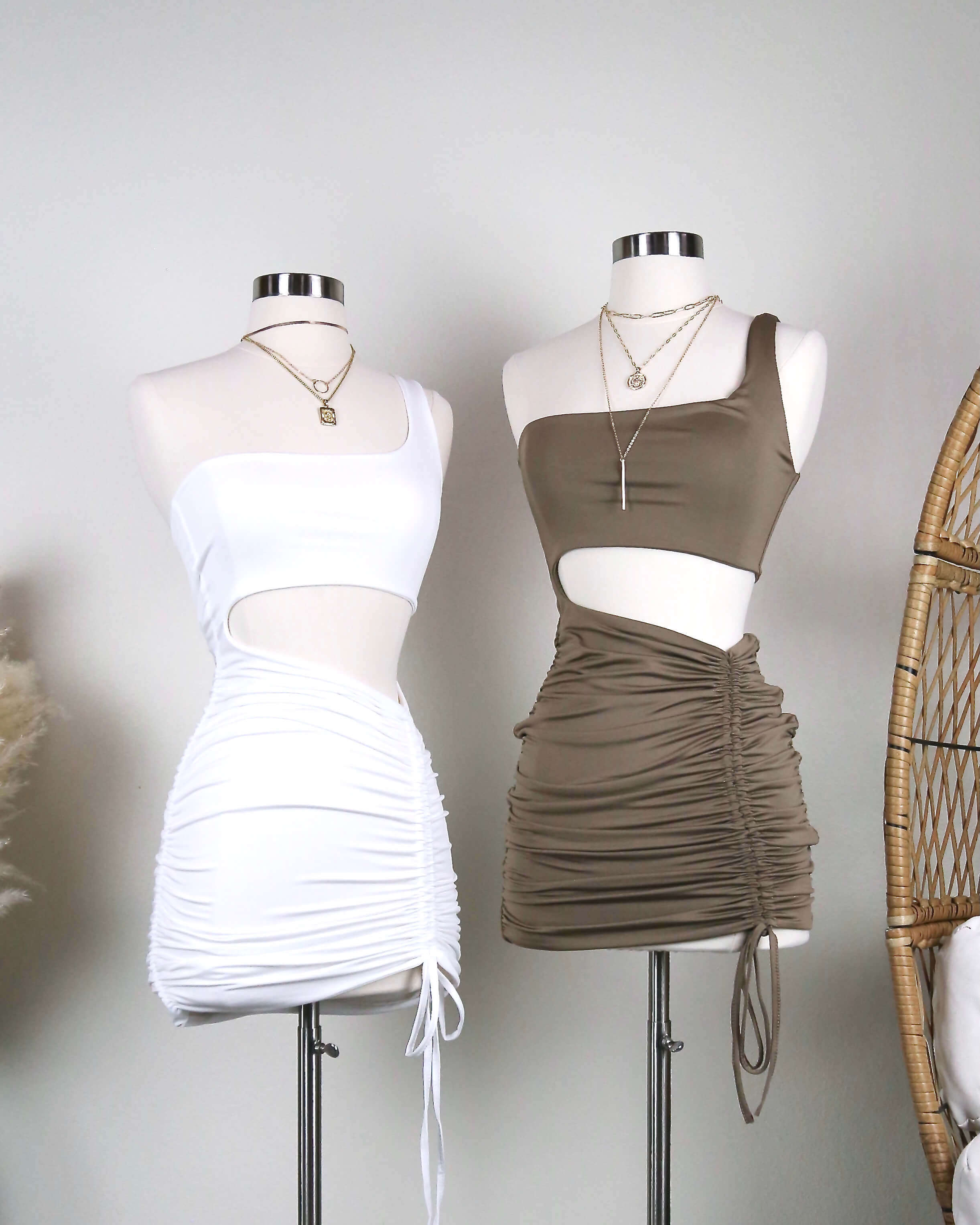 One-Shoulder Ruched Mini Dress - Bold But Wearable