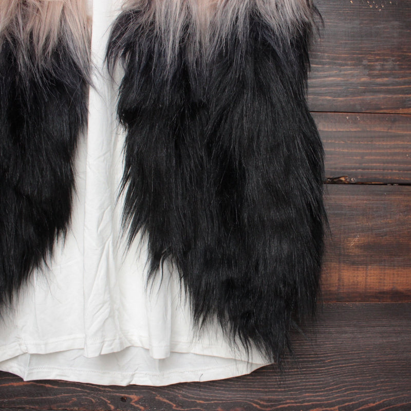 nightlife ombre faux fur vest - shophearts - 4