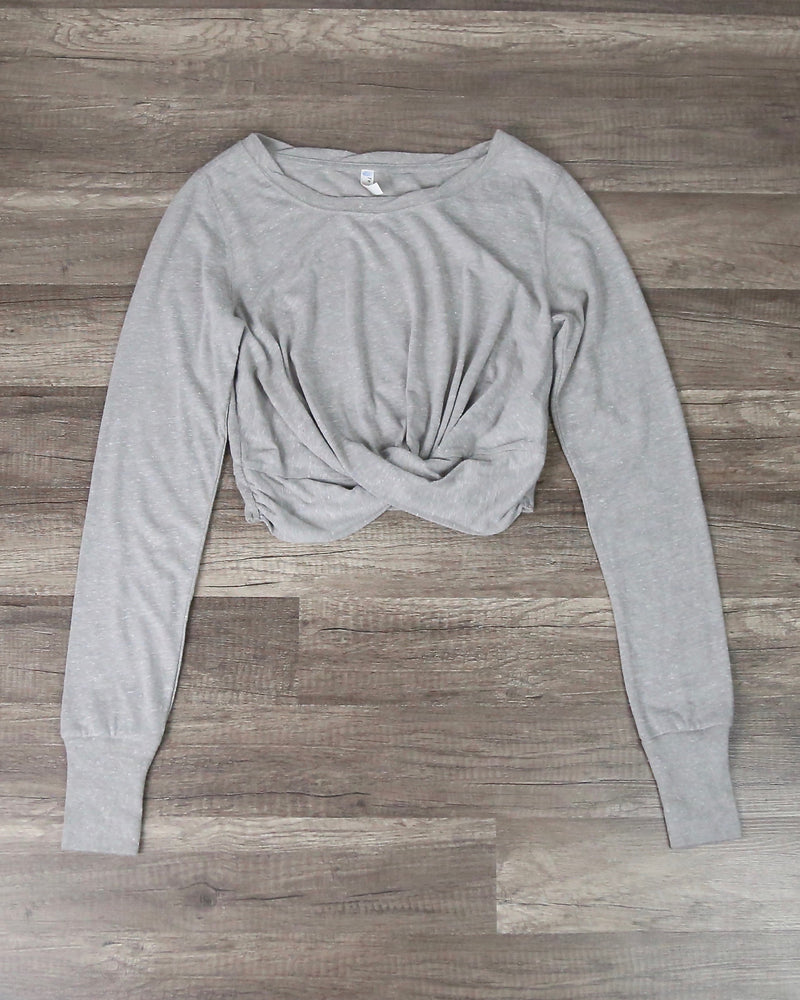 Free People Movement - Undertow Long Sleeve T-shirt in Heather Grey