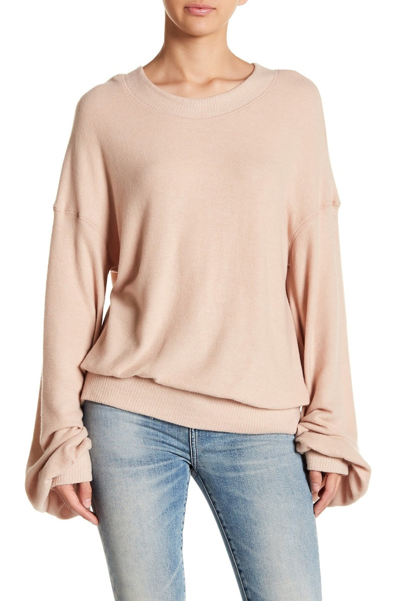 Free People - TGIF Pullover Sweater in Almond