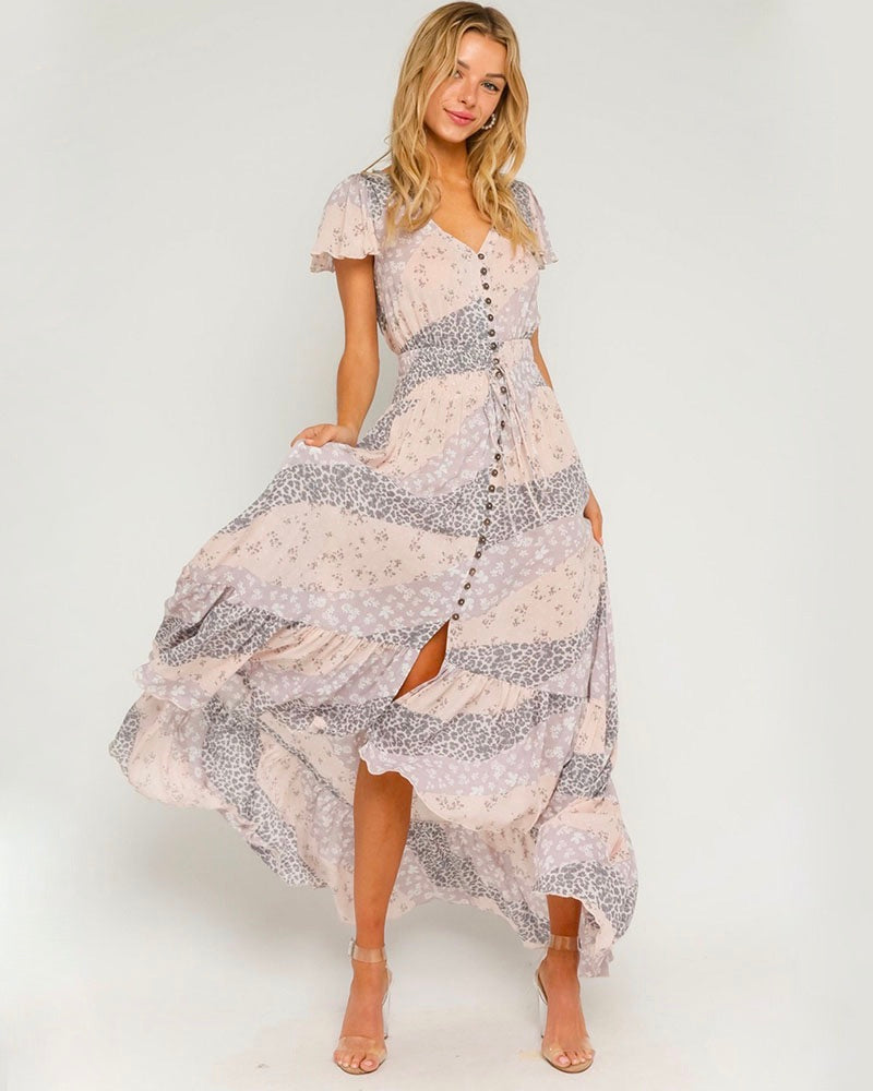 Pastel Border Maxi Dress Shop Hearts Pastel Border Maxi Dress Shop Hearts