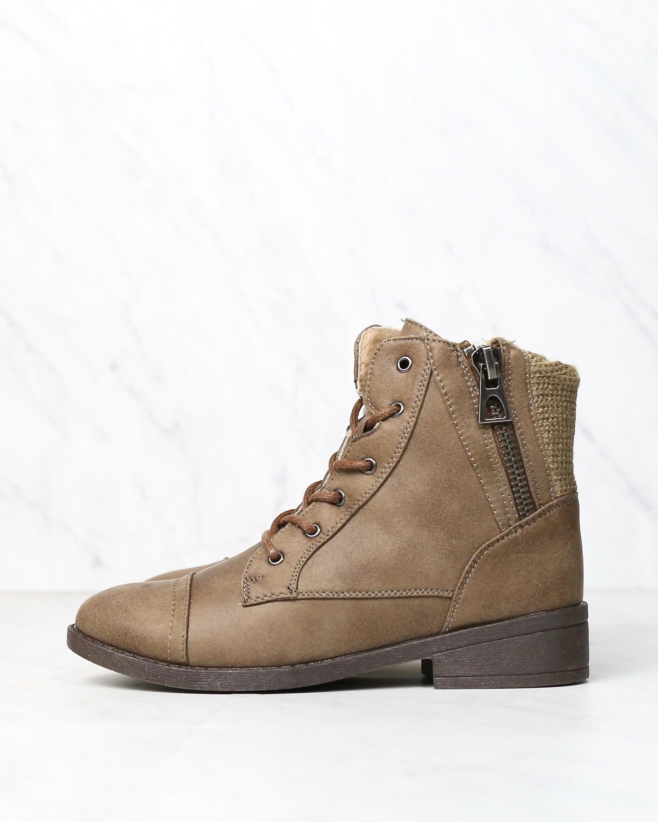Qupid 2025 booties taupe