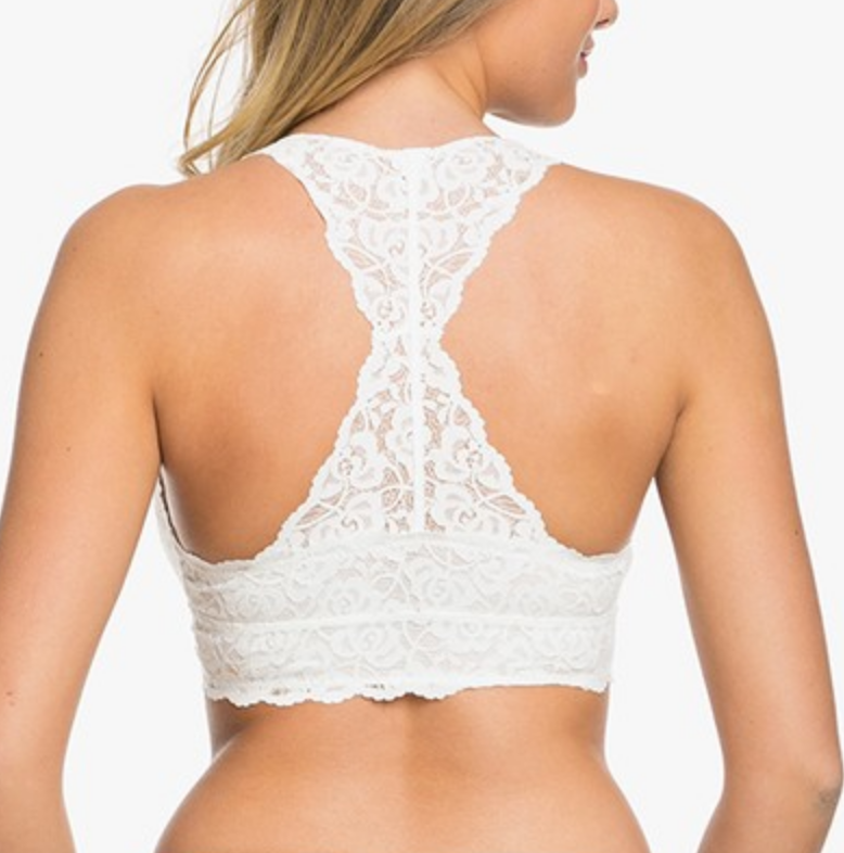 racer back all over scalloped lace bralette (6 colors) - shophearts - 11