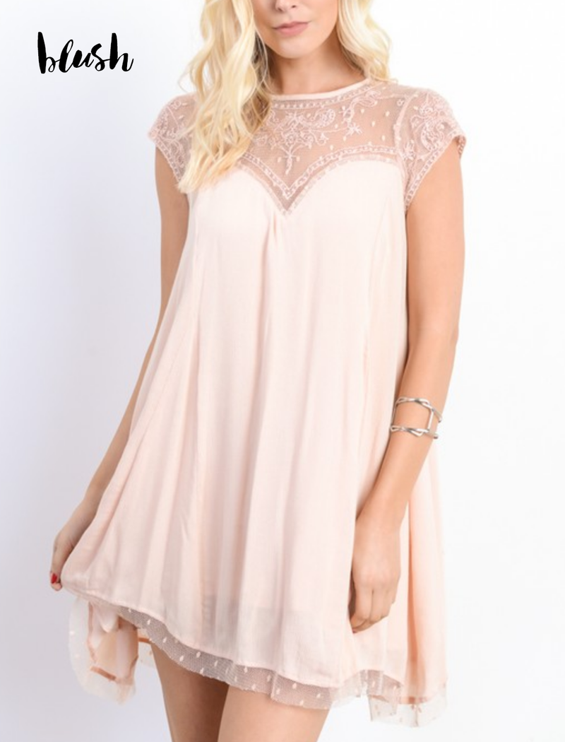 Embellished Trapeze Dress - More Colors
