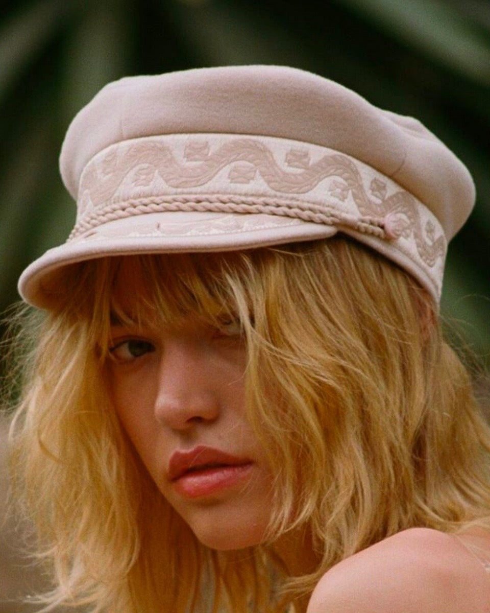 Lack of Color - Riviera Newsboy Cap in Pastel Pink – Shop Hearts display picture 1