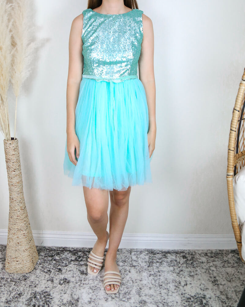 Sugar Plum 2.0 Party Dress with Tulle Skirt in Mint Shop Hearts Sugar Plum 2.0 Party Dress with Tulle Skirt in Mint Shop Hearts