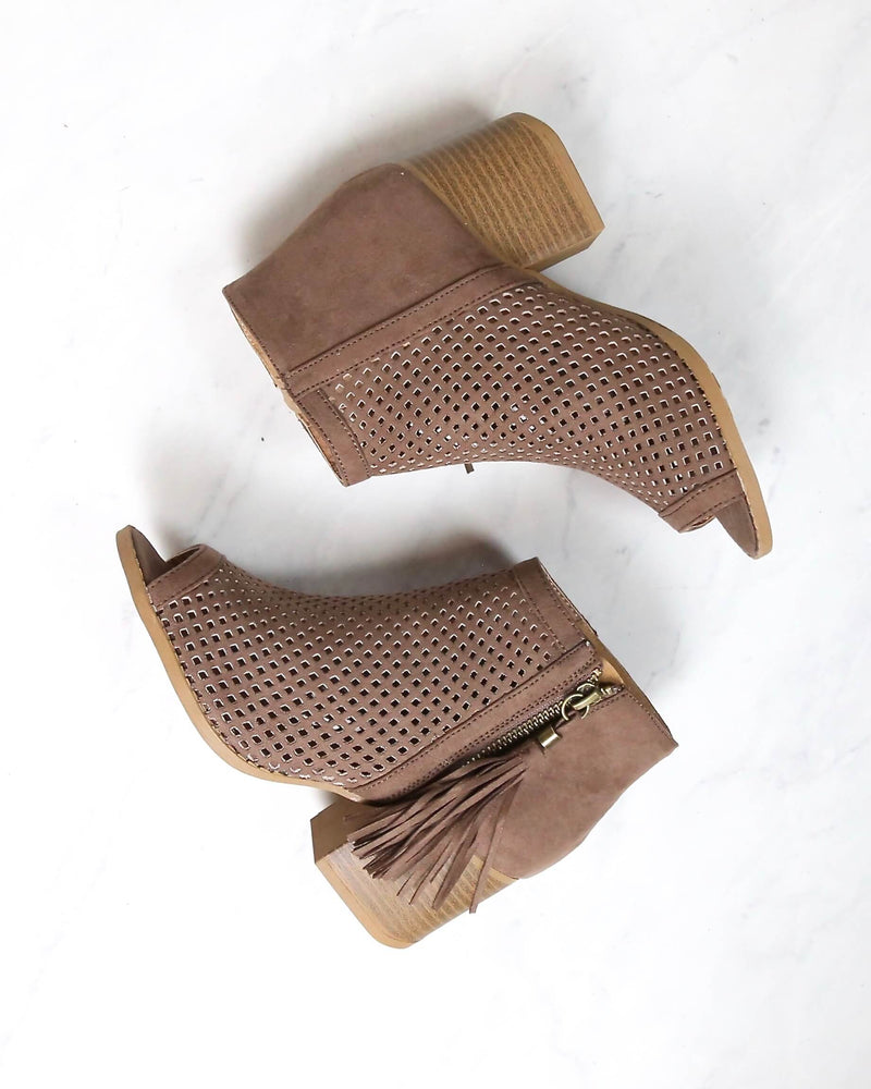 Olivia Perforated Ankle Booties in More Colors