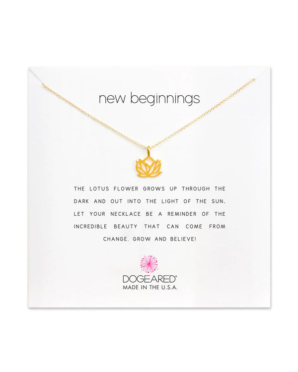 Dogeared - Reminder New Beginnings Pendant Necklace in Gold Dipped