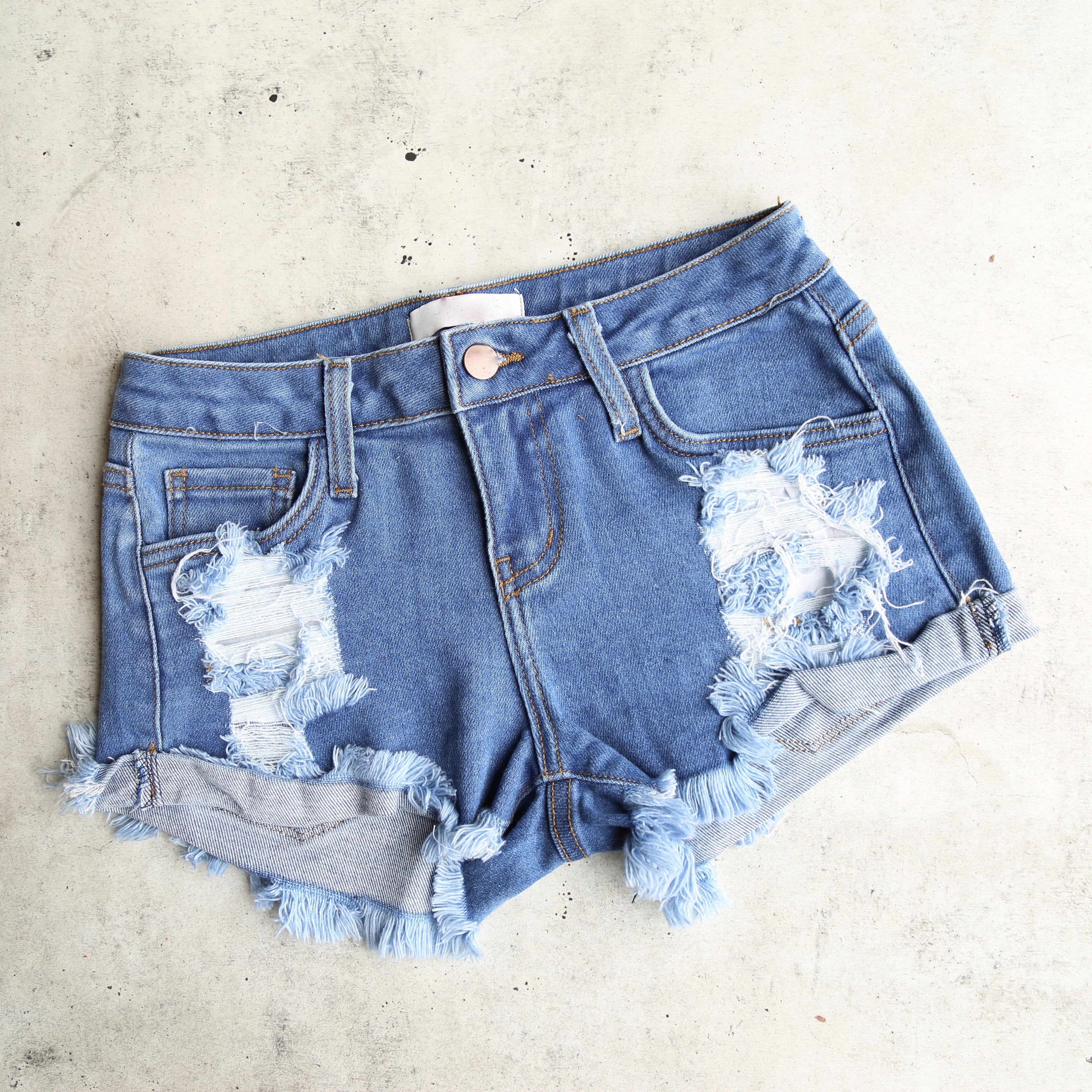 Brand new, unused, damage denim, denim shorts Brand new, unused, damage denim, denim shorts