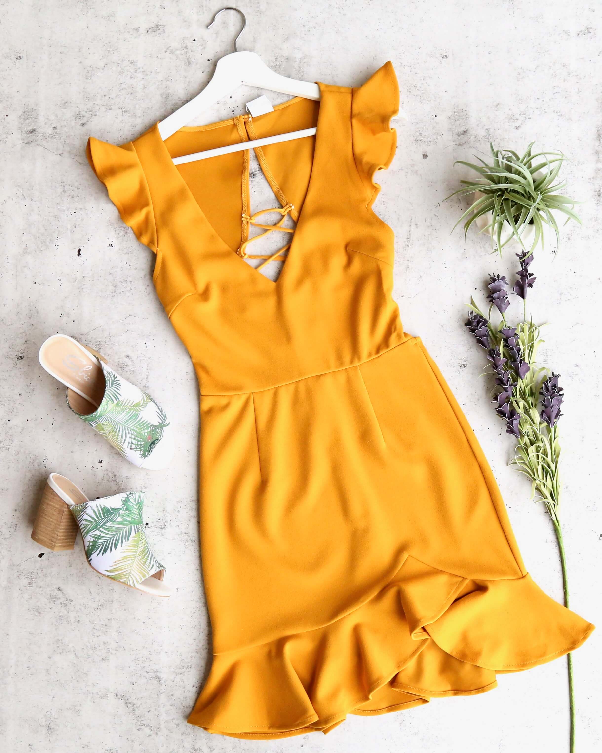 Valentine Sexy Ruffle Sleeve Tie Back Mini Bodycon Party Dress Mustard Shop Hearts Valentine Sexy Ruffle Sleeve Tie Back Mini Bodycon Party Dress Mustard Shop Hearts