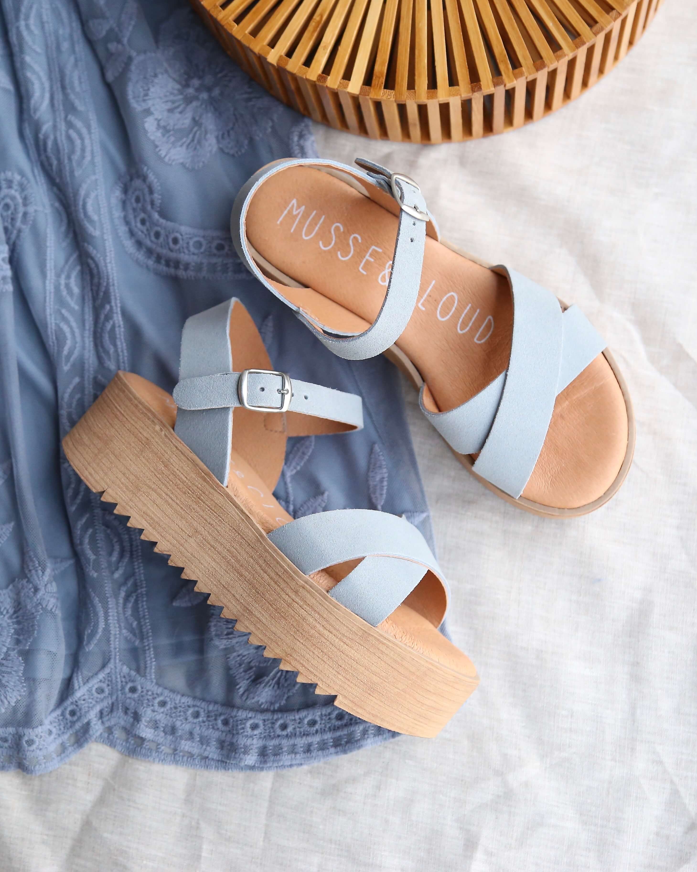 Musse Cloud Isabel Sporty Strappy Platform Sandal in Suede