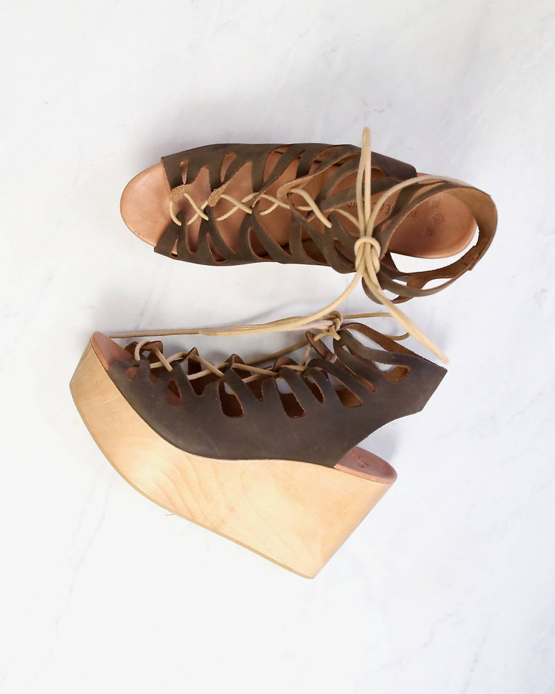 Musse & Cloud - Oneka Leather Lace Up Sandals