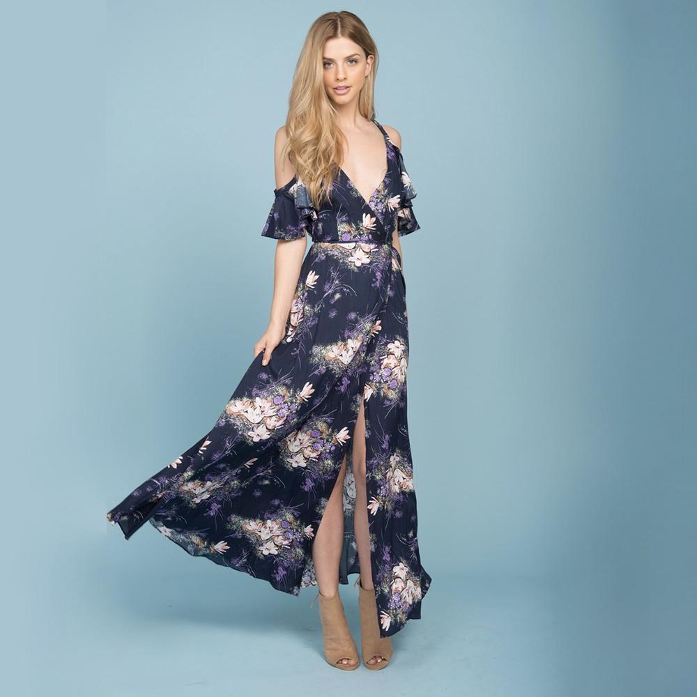 She Swings Navy Floral Maxi Dress – Shop Hearts
