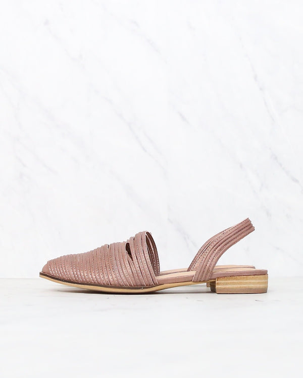 Miracle Miles - Sydney Strappy Slingback Slides in Dusty Rose
