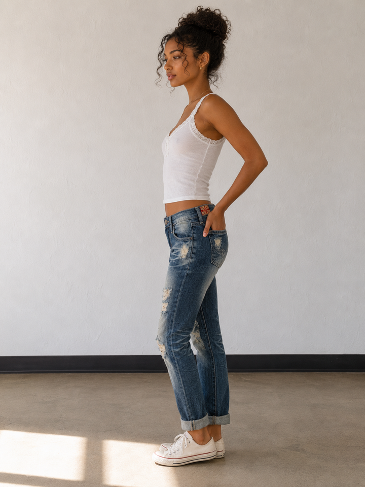 7th Street Distressed Skinny Denim Jeans