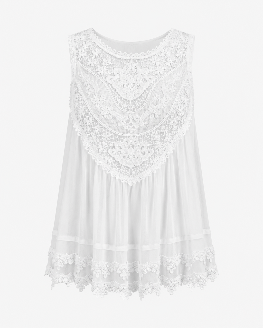 Angel Sleeveless Lace Flowy Top -  More Colors