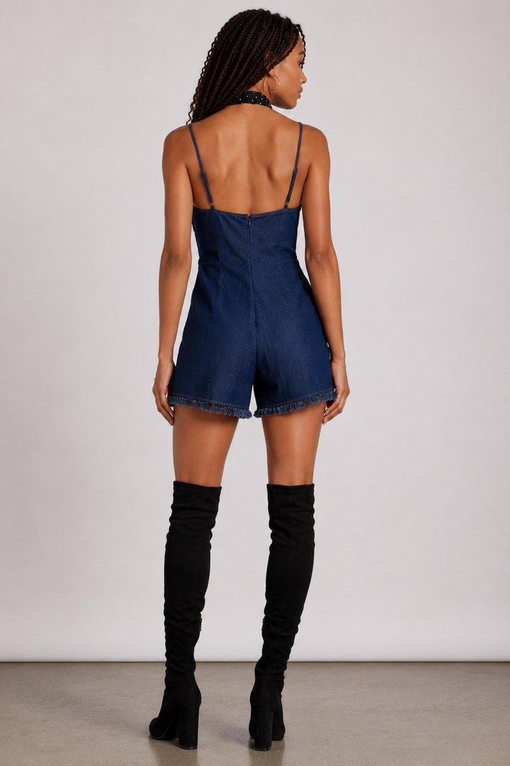 Cotton Candy LA - Dark Denim Romper