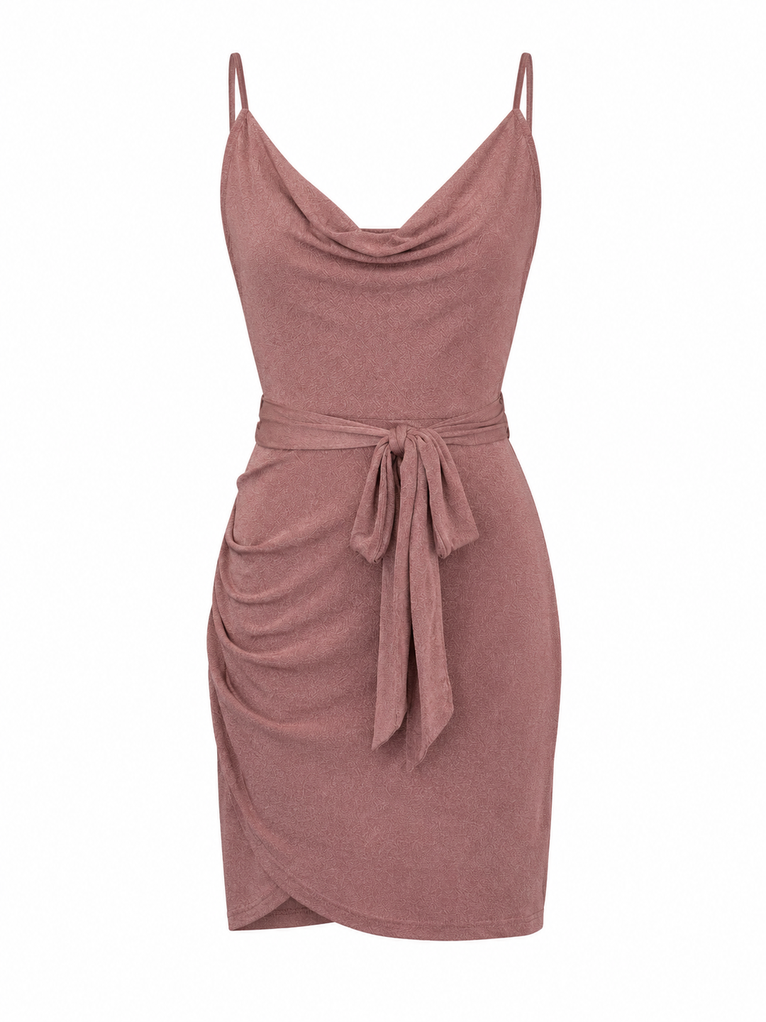 Cowl Neck Bodycon Mini Dress | Slinky Going-Out Dress in 4 Colors