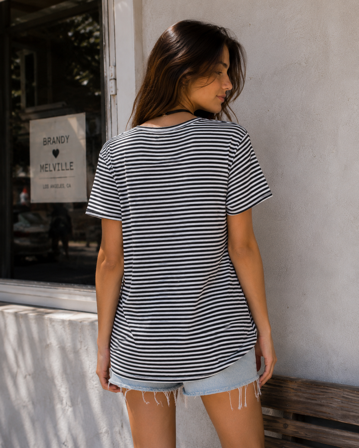 Casual black striped oversized shirt perfect for everyday wear.
