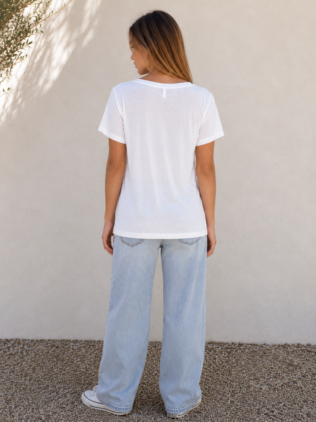Knot Your Babe White Knot Front Tee