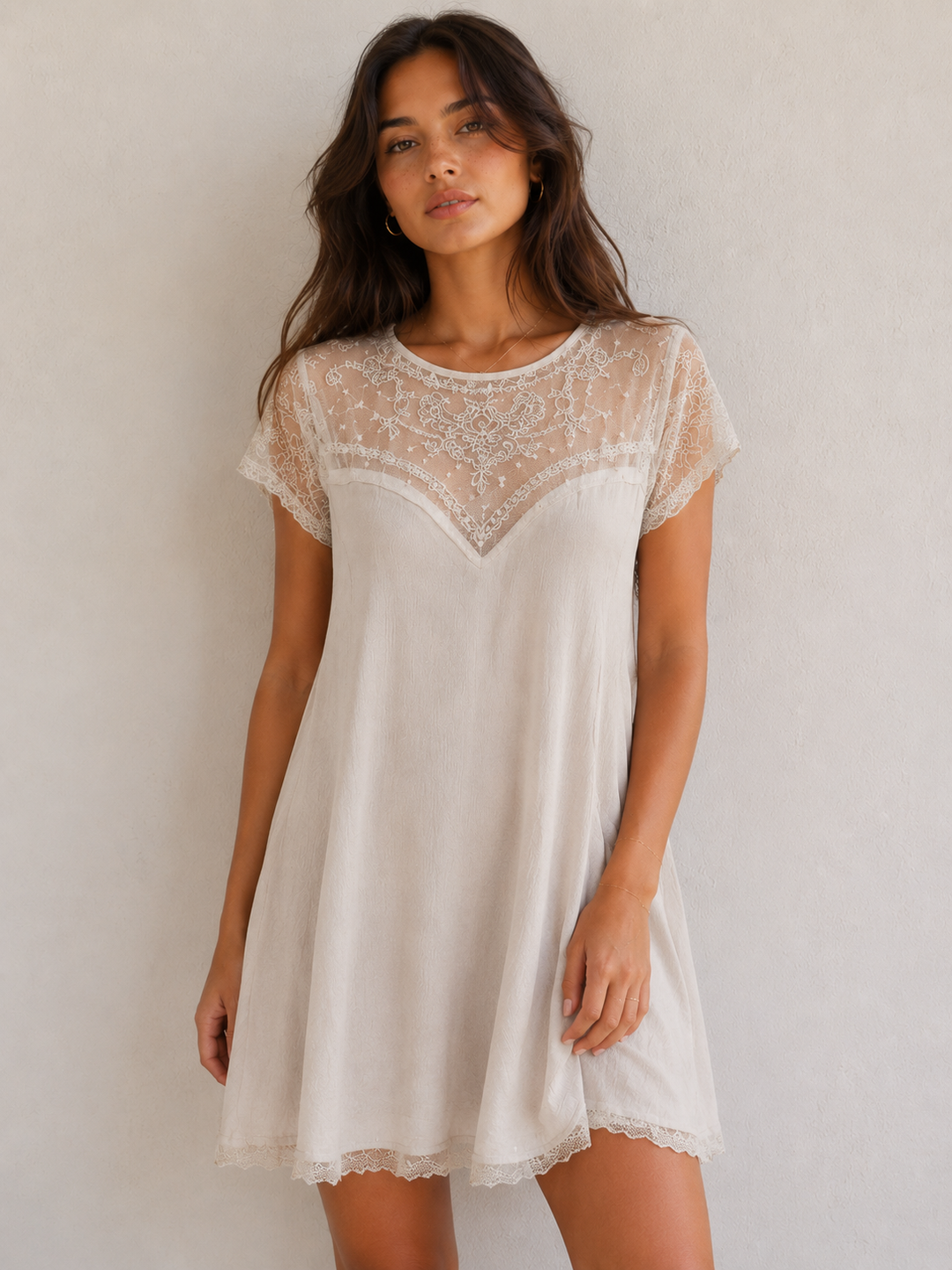 Embellished Trapeze Dress - More Colors