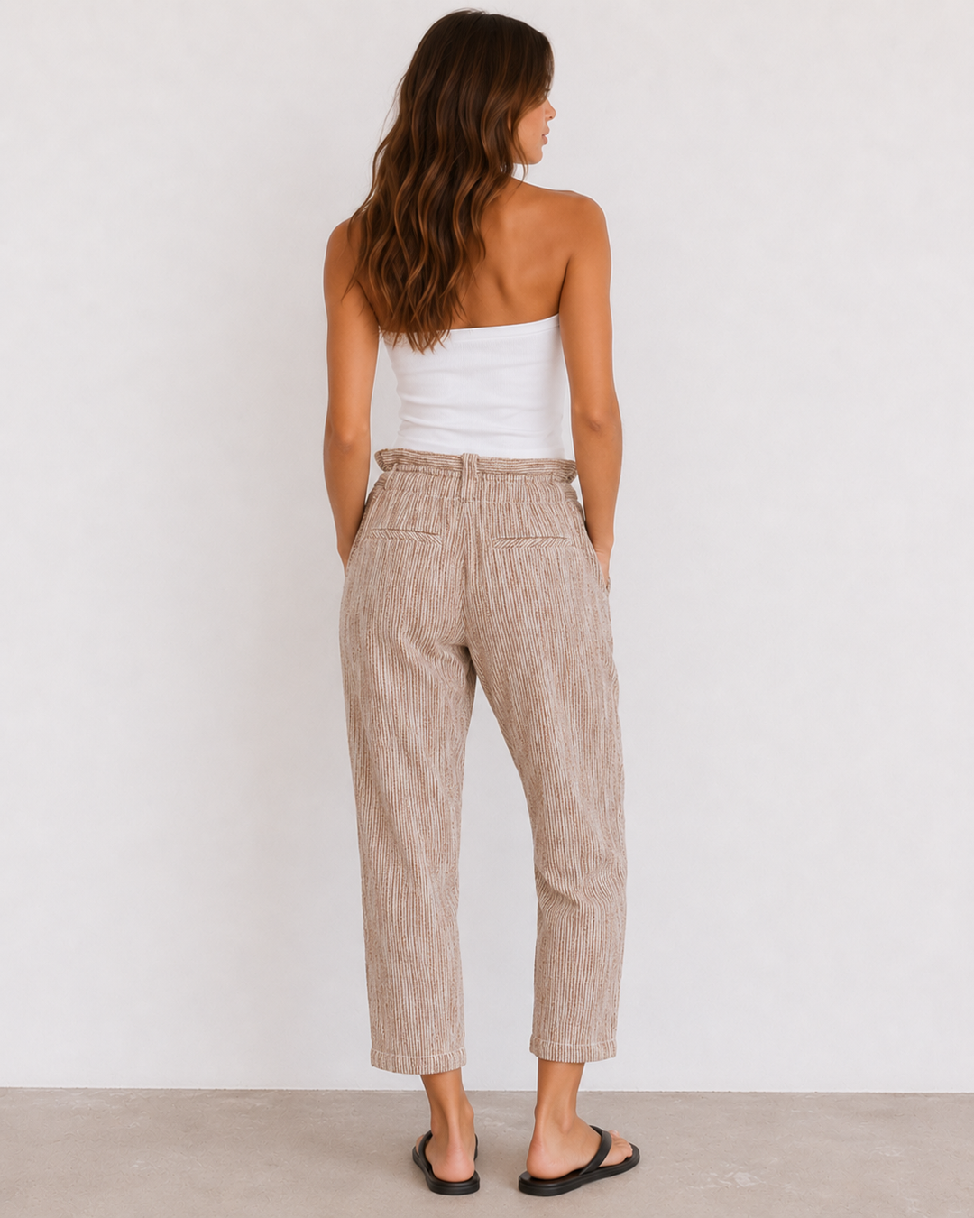 Free People Light At Sunrise Crop Pants in Beige