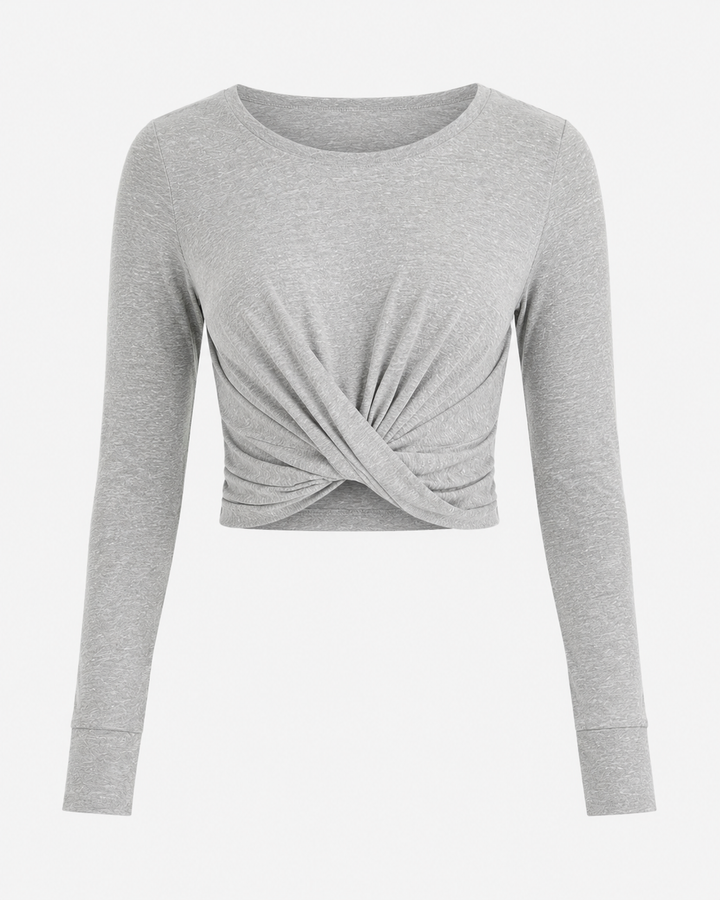 Free People Movement - Undertow Long Sleeve T-shirt in Heather Grey