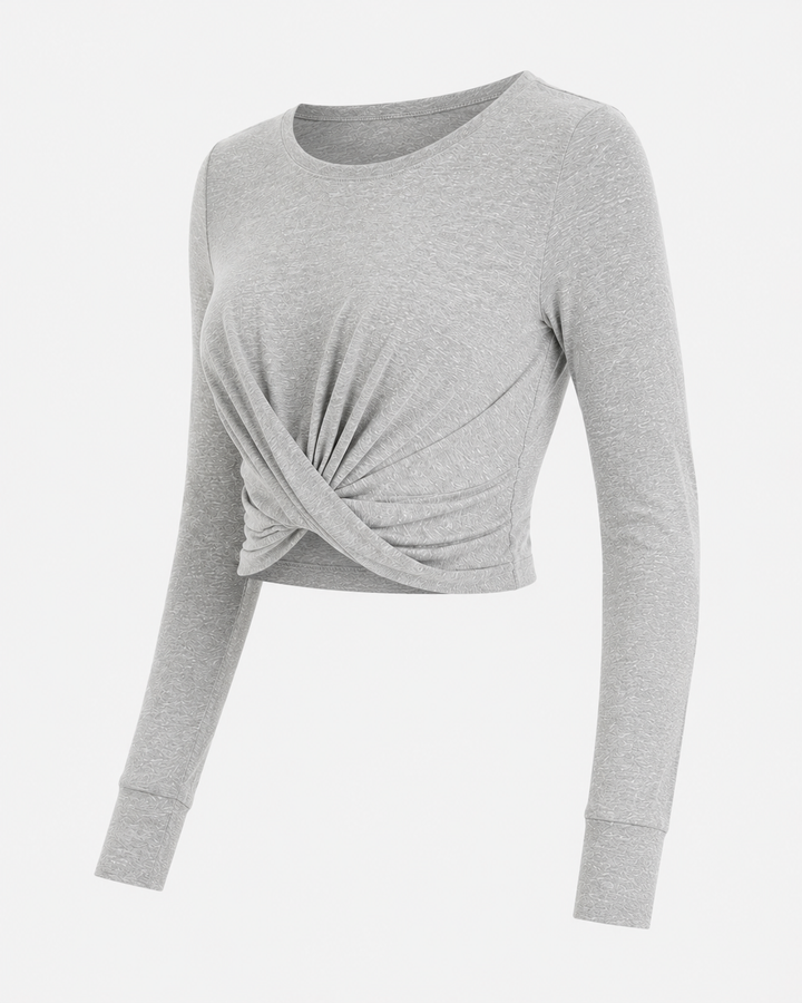 Free People Movement - Undertow Long Sleeve T-shirt in Heather Grey