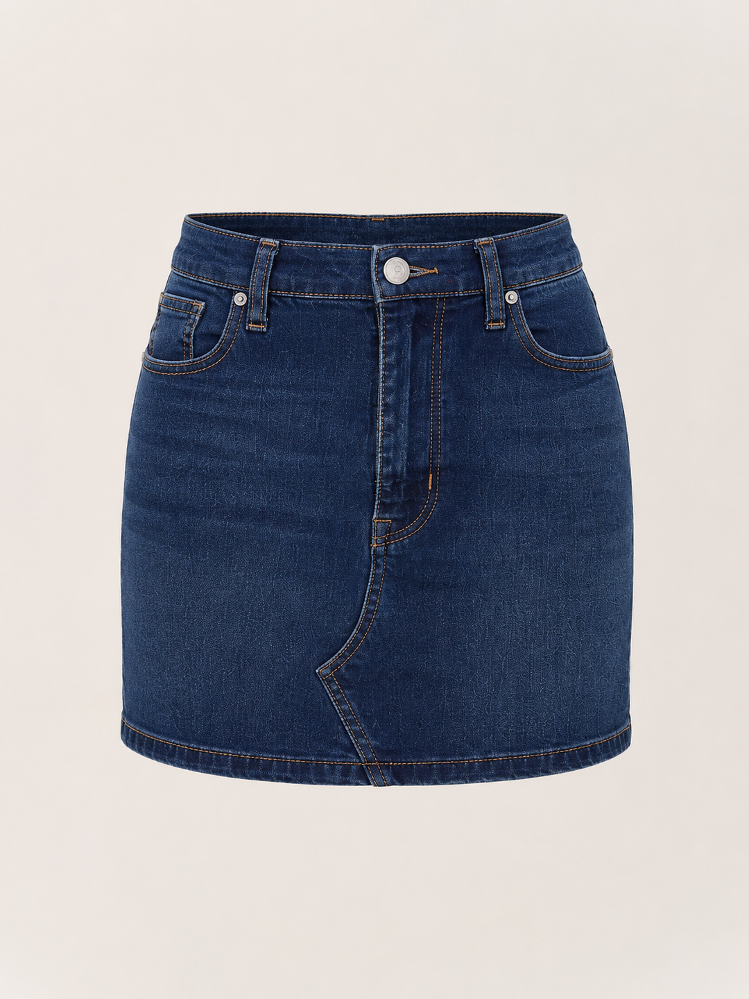 Free People We The Free Denim Stretch Skirt Teagan Mini in Blue Sparrow