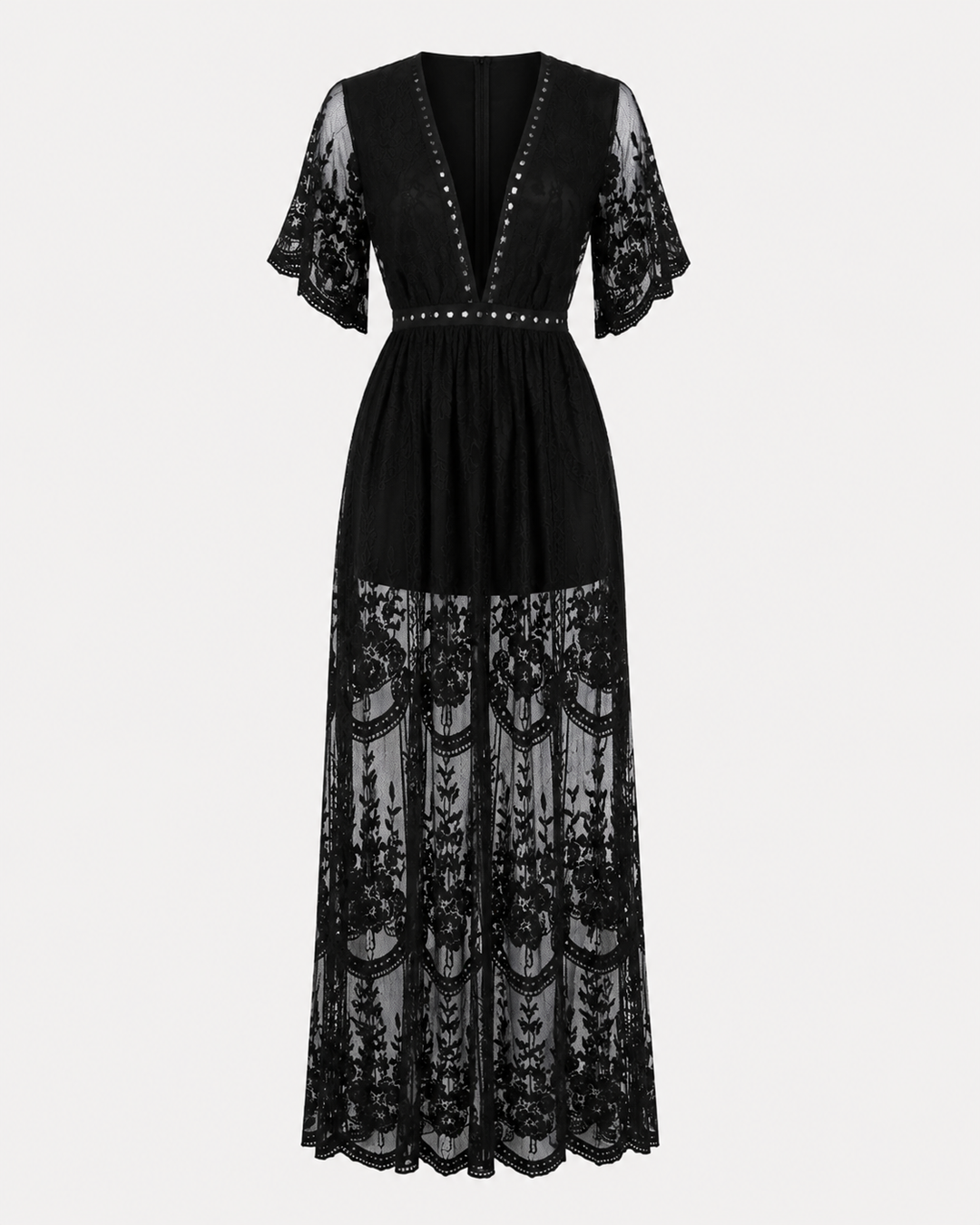 Honey Punch - As You Wish Womens Embroidered Lace Maxi Dress in More Colors