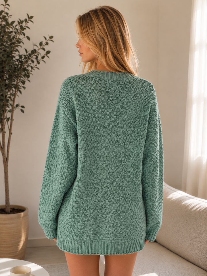 Late at Night Open Front Cable Knit Cardigan Sweater - More Colors