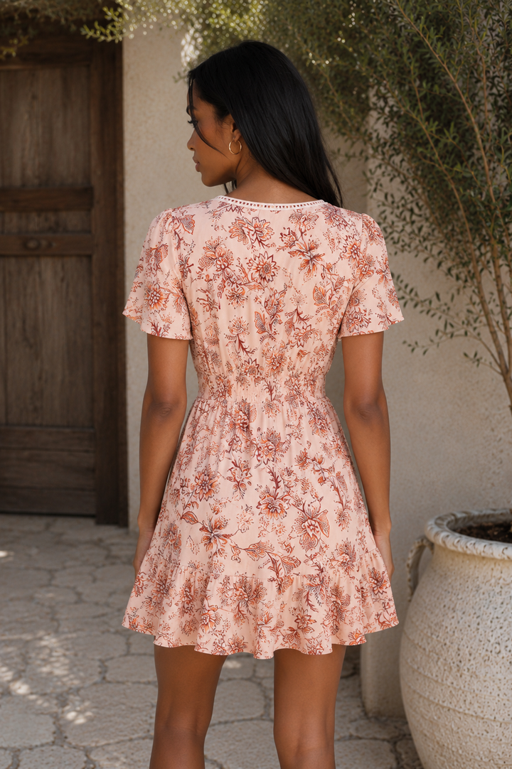 Final Sale - MINKPINK - Lola Floral Surplice Mini Dress