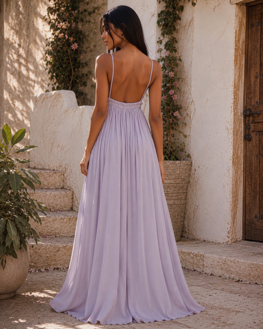 Open Back Crochet Maxi Dress in More Colors