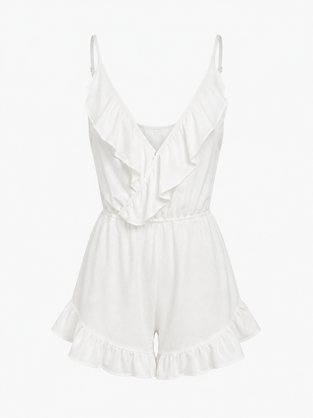 Reverse - Heatwave Ruffle Romper - White