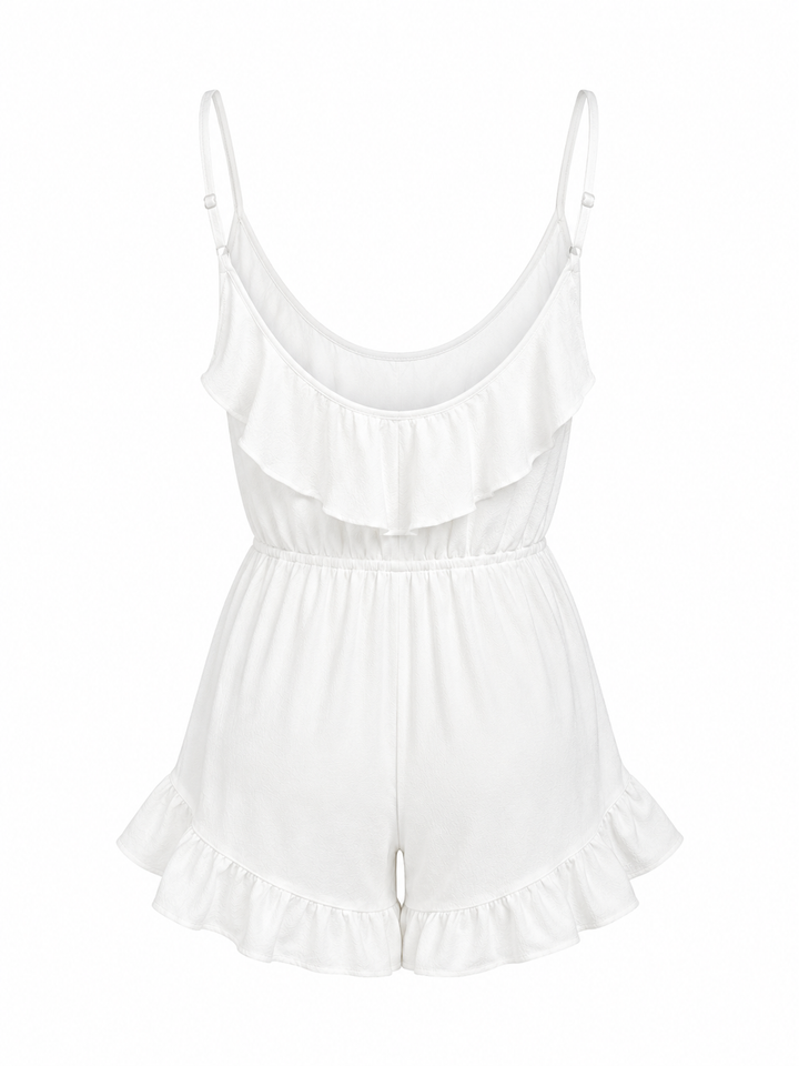 Reverse - Heatwave Ruffle Romper - White