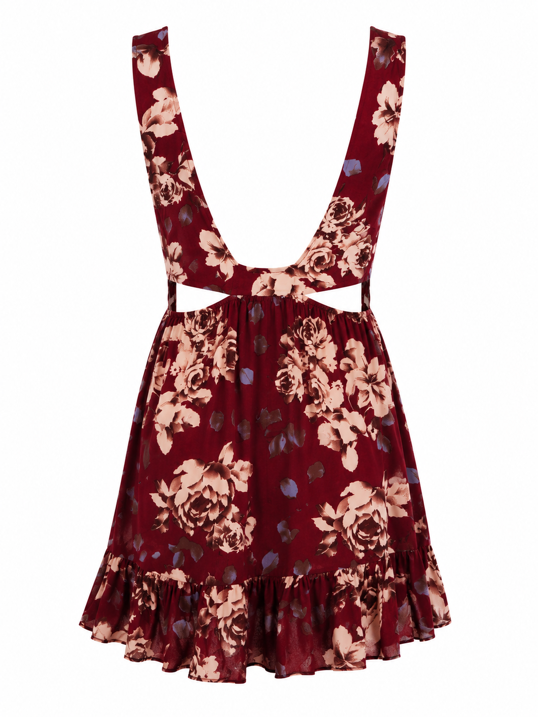 Reverse - Long Weekend Autumn Floral Dress in Burgundy