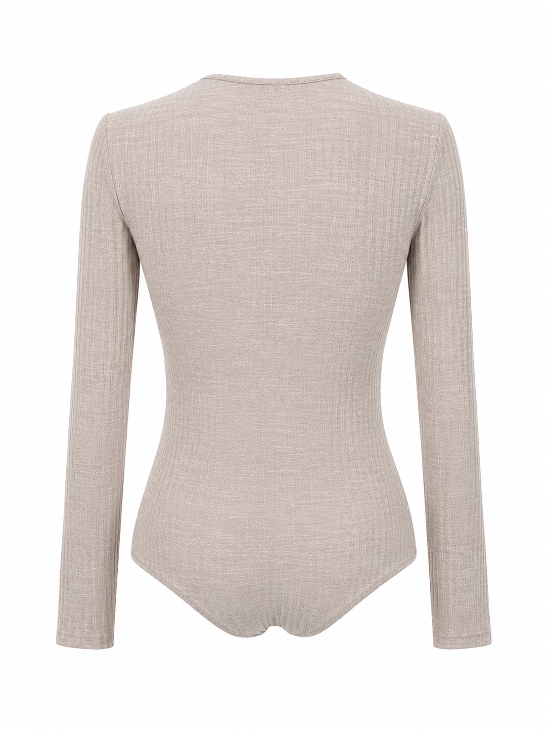 Ribbed Lace Up Front Bodysuit in Grey