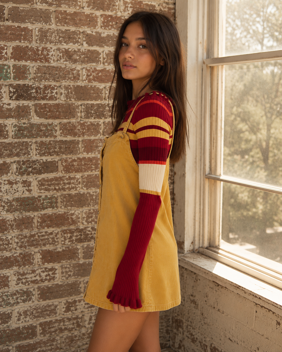 Somedays Lovin - Rising Sun Butter Corduroy Button Front Pinafore Mini Dress