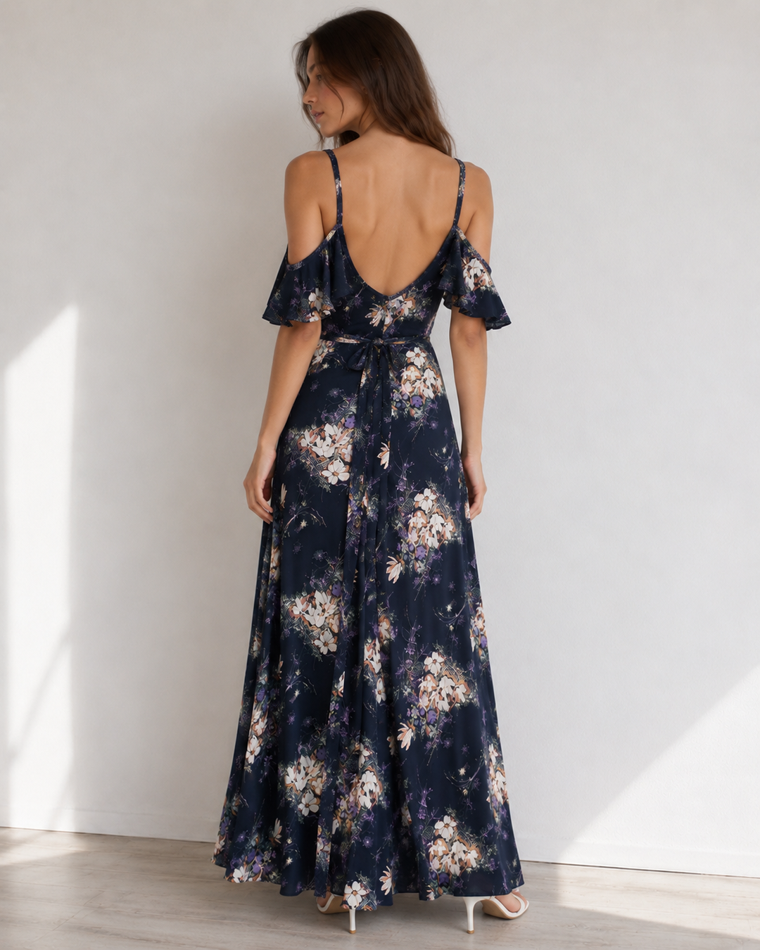 She Swings Navy Floral Maxi Dress