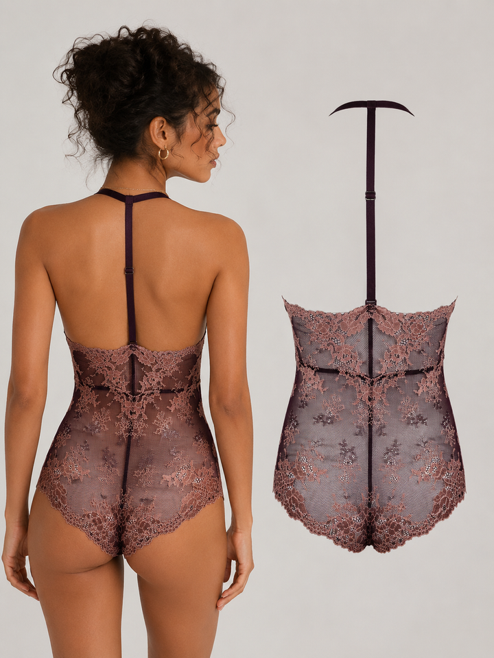 Sheer Floral Lace Bodysuit
