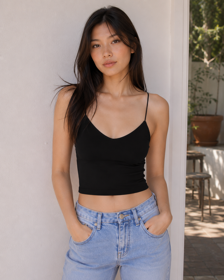 Sidney Skinny Strap Cropped Cami in More Colors