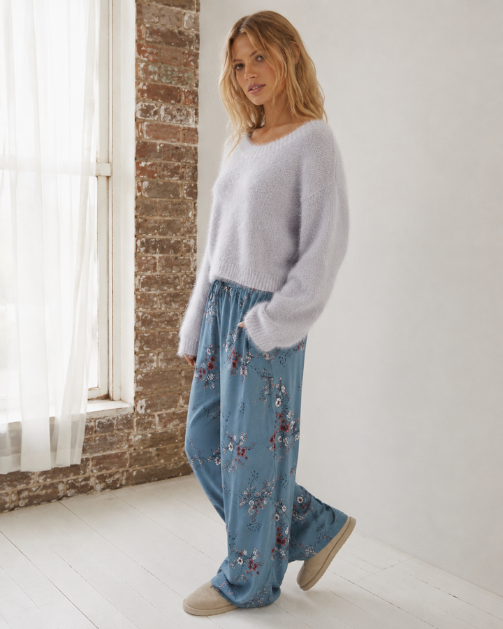 Final Sale - Somedays Lovin - Clover Fields Knitted Fuzzy Jumper/Sweater in Grey