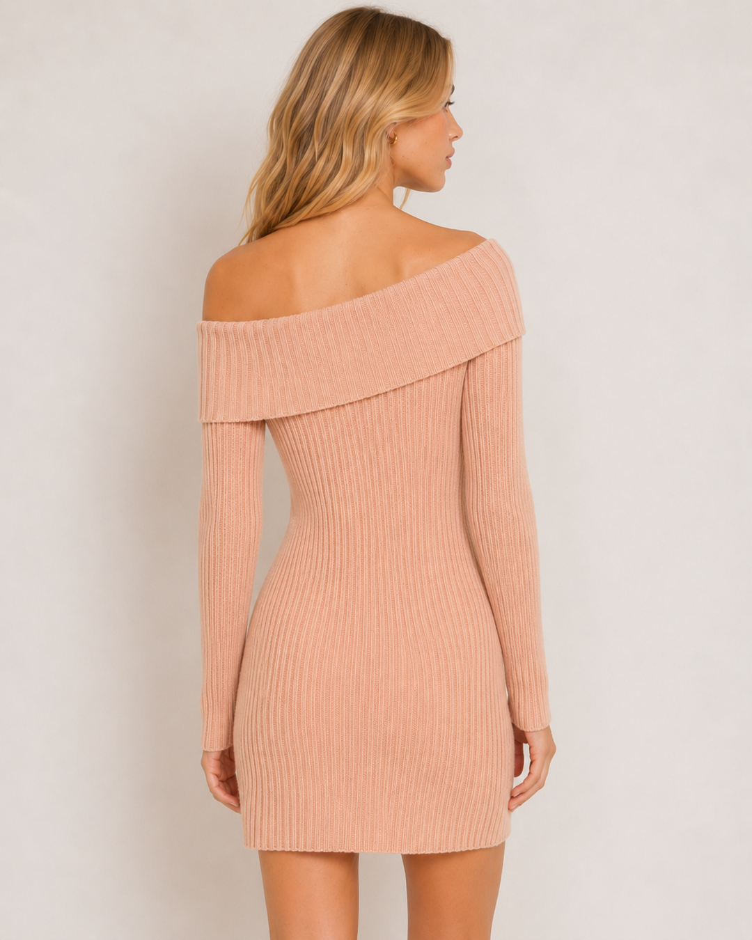 Final Sale - Somedays Lovin - Like a Melody Knitted Off The Shoulder Sweater Dress