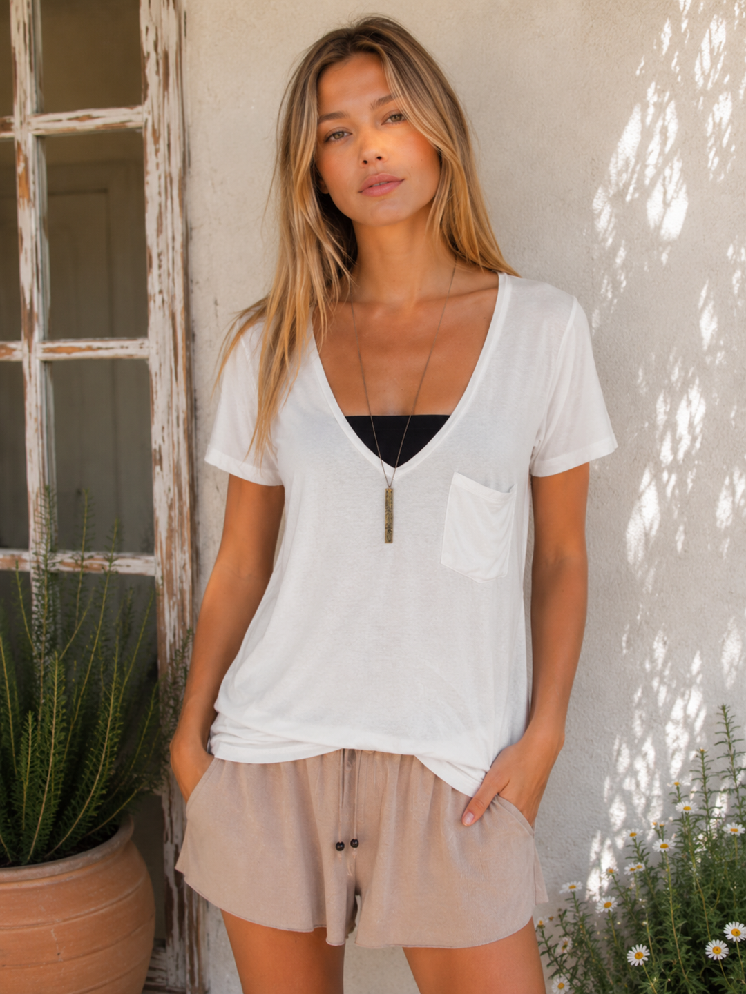Tease Me Oversized Soft V-Neck T-Shirt in More Colors